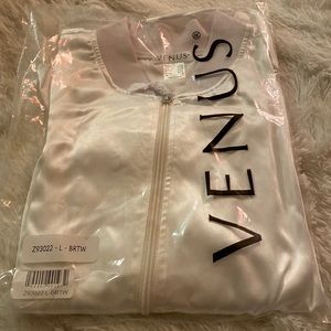 White Satiny Jacket - NEW! Large